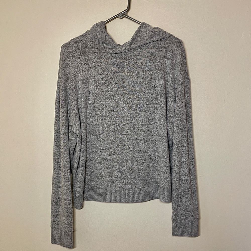 GAP | Oversized Heather Gray Soft Knit Lounge Hoodie Extra Small